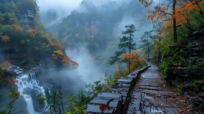 雨雾山谷
