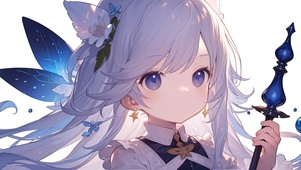 拿魔杖的美少女