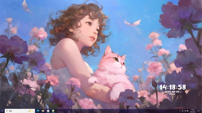 治愈系-女孩和小猫