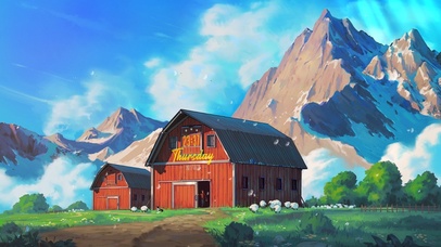 阿尔卑斯山上的农场