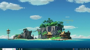 蓝天海滩—【主题桌面】