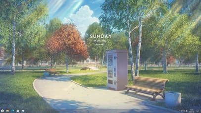 清新清晨公园主题