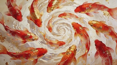 铂金锦鲤壁纸
