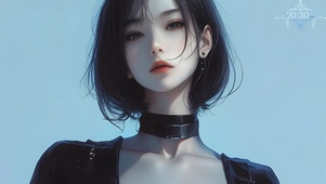精致的短发女孩