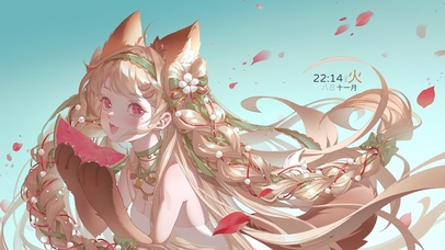 吃西瓜的小狐狸