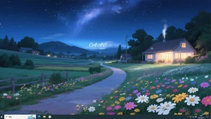 夜晚乡村小路