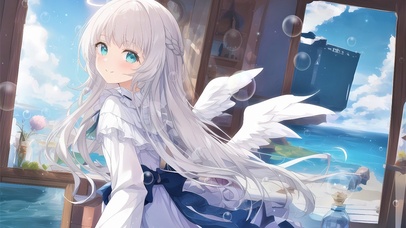 4K清纯可爱白发天使少女