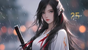 雨中的女孩