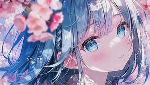 可爱二次元樱花少女