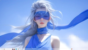 天空蒙眼少女