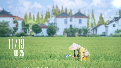 夏日的田野女孩