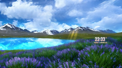 4k蓝天白云薰衣草