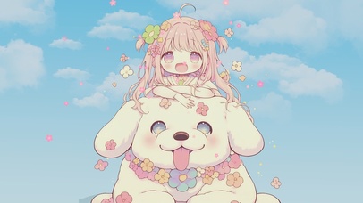 女孩和她的大狗