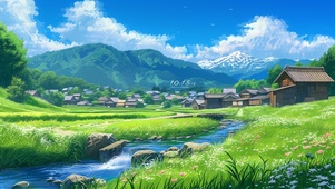 唯美夏日乡村田野