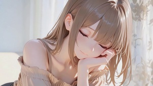 休息中的美少女