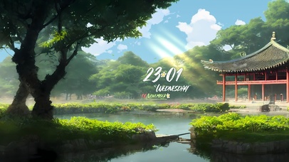 唯美 夏日清风凉亭