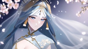 唯美头纱女孩