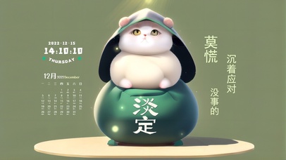 4K淡定喵护眼壁纸