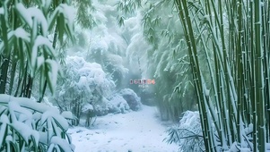 4k竹林雪景