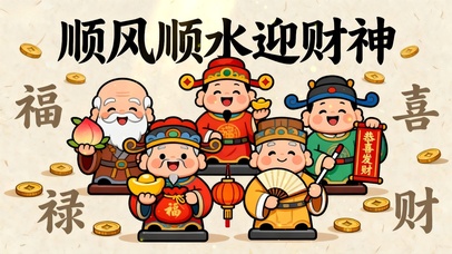 顺风顺水顺财神