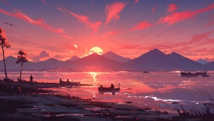 落幕夕阳