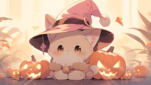 万圣节小猫