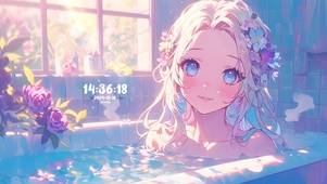 沐浴阳光女孩