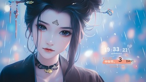 黑神话四妹，雨中美颜