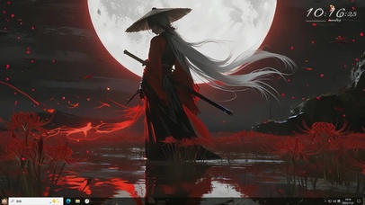 血月下的红衣女侠