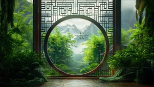 竹林阳光森林