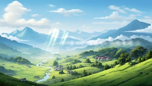 护眼山谷风景