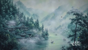 护眼绿色AI风景