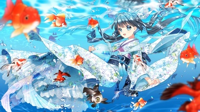 和服美人鱼少女