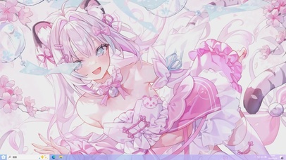 樱花少女 唯美动态 桌面主题