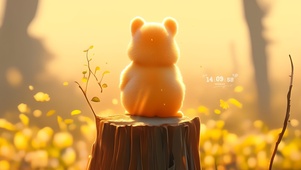 可爱的背影