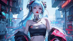 跑街赛博朋克少女