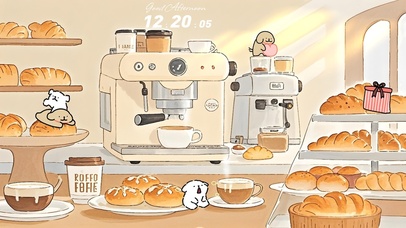 线条小狗咖啡厅