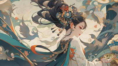 国潮美女插画（禁转）