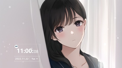 可爱黑发JK少女