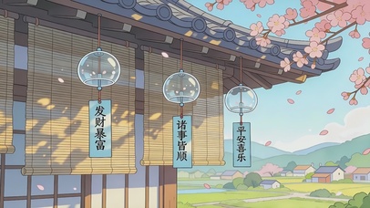 清新护眼送福风铃