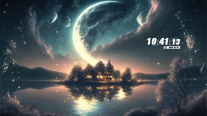 4K唯美治愈梦幻星空湖景