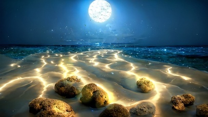 4k 星辰大海月夜