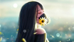 沐浴阳光