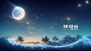 夜晚海景(风景动态壁纸) - 动态壁纸下载 - 元气壁纸