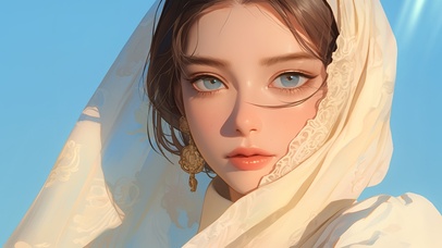 油画风-欧美少女