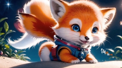 可爱宇航员小狐狸