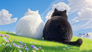 享受阳光的猫猫们