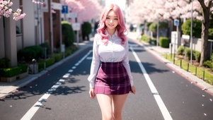 樱花下