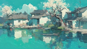 清新护眼插画
