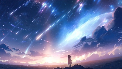 少女向流星许愿